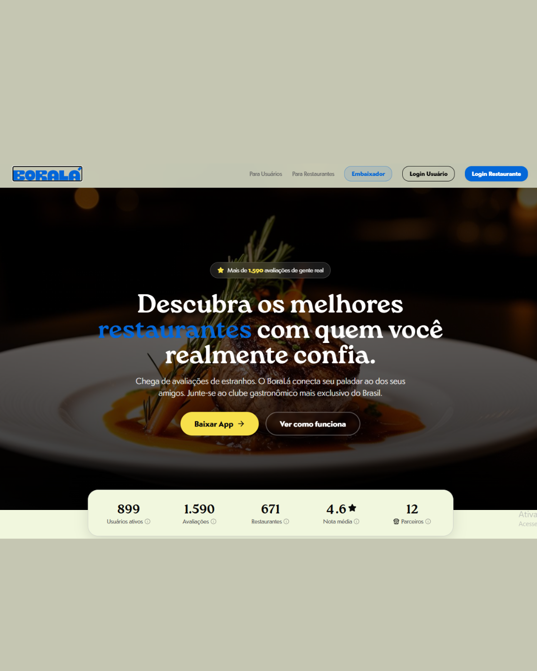 Aplicativo Bora Lá aposta em avaliações reais e indicações de amigos para ajudar consumidores a escolher restaurantes